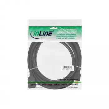 InLine HDMI-kaapeli, High Speed HDMI -kaapeli, M/F, musta, kultaiset kontaktit, 2 m