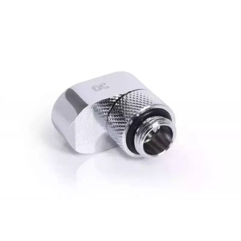 Alphacool Eiszapfen 17602 G1/4 sivuttaissiirtävä jatkoliitin, 16 mm, kääntyvä, ulkokierre sisäkierteeseen, kromi