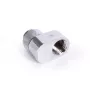 Alphacool Eiszapfen 17602 G1/4 sivuttaissiirtävä jatkoliitin, 16 mm, kääntyvä, ulkokierre sisäkierteeseen, kromi