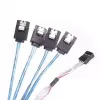 SilverStone SST-CPS05 Mini-SAS HD (SFF-8643) - SATA 7-pin -kaapeli sideband-signaaleilla, 4-kaistainen, SAS 12 Gbit/s, 0,5 m, musta