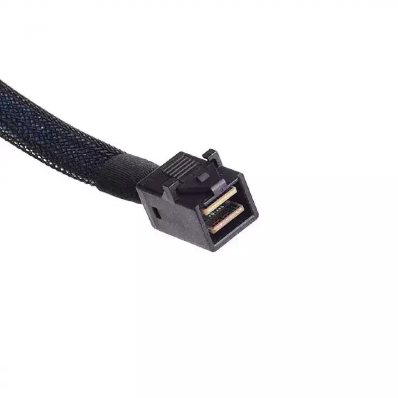 SilverStone SST-CPS05 Mini-SAS HD (SFF-8643) - SATA 7-pin -kaapeli sideband-signaaleilla, 4-kaistainen, SAS 12 Gbit/s, 0,5 m, musta