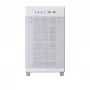 PC-kotelo ASUS Prime AP201 MicroATX Mini Tower valkoinen — tukee microATX, GPU enintään 338 mm, 3×3,5 tuuman + 1×2,5 tuuman asemat, USB-A 3.2 Gen1×2, USB-C 3.2 Gen2×1