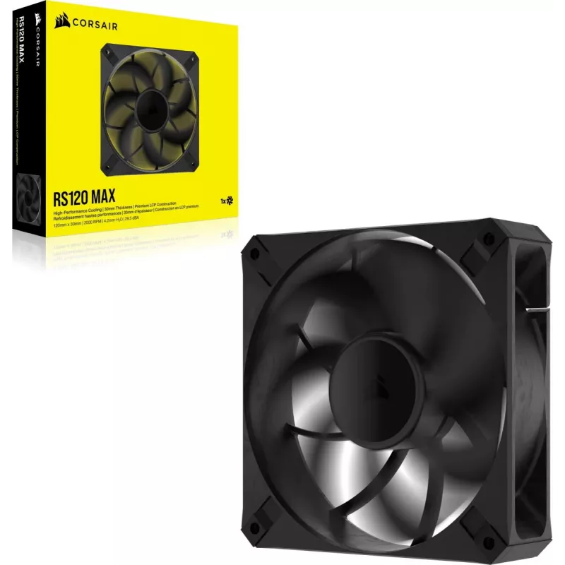 Tuuletin Corsair RS120 MAX 12 cm musta 2000 kierr./min 4,2 mmH2O