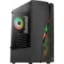 Aerocool WAVEBKV3 ATX PC-kotelo karkaistusta lasista 4xRGB-tuulettimella musta