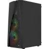 Aerocool WAVEBKV3 ATX PC-kotelo karkaistusta lasista 4xRGB-tuulettimella musta