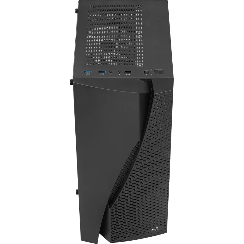 Aerocool WAVEBKV3 ATX PC-kotelo karkaistusta lasista 4xRGB-tuulettimella musta