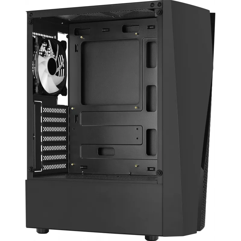 Aerocool WAVEBKV3 ATX PC-kotelo karkaistusta lasista 4xRGB-tuulettimella musta