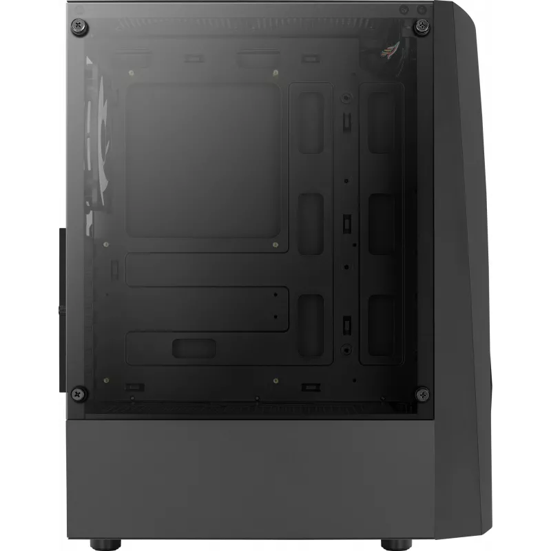 Aerocool WAVEBKV3 ATX PC-kotelo karkaistusta lasista 4xRGB-tuulettimella musta