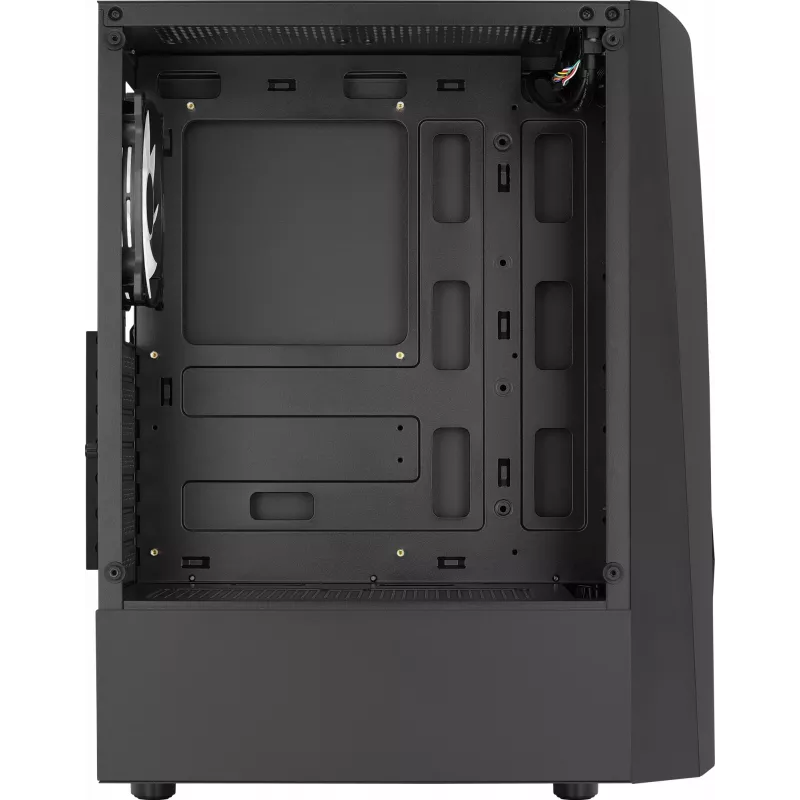 Aerocool WAVEBKV3 ATX PC-kotelo karkaistusta lasista 4xRGB-tuulettimella musta