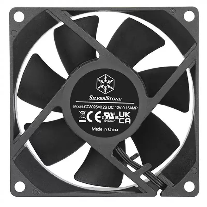 Tuuletin Silverstone FN80 8 cm musta 27.81 cfm 1.86 mmH2O