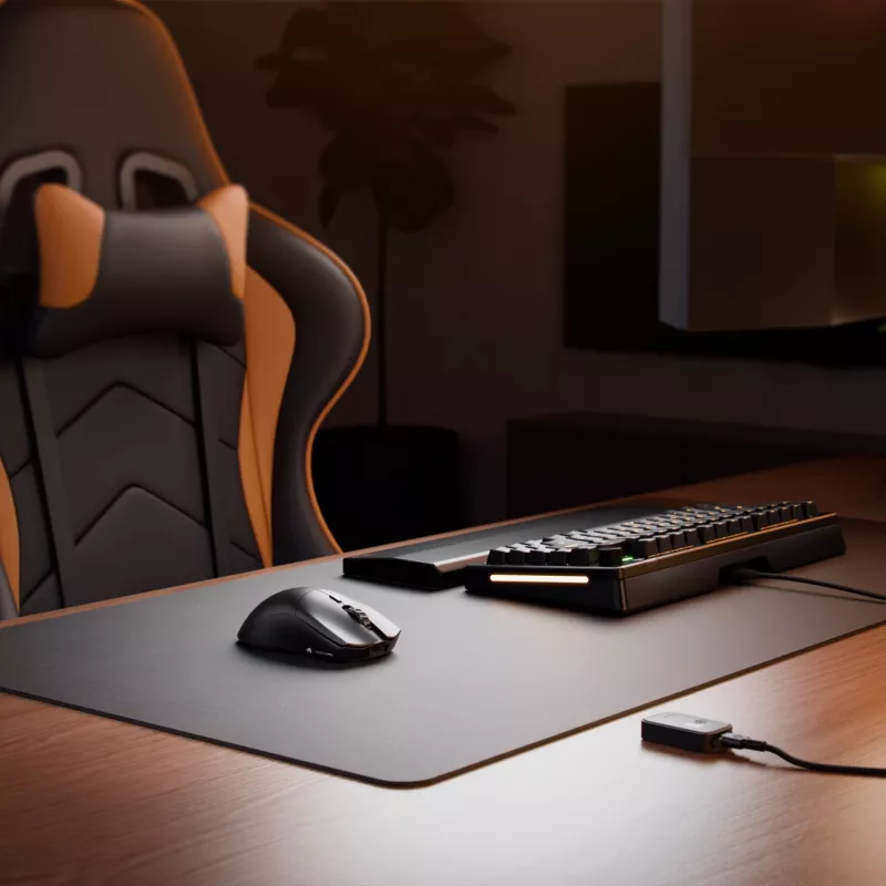 Langaton pelihiiri GLORIOUS Series 2 PRO (oikeakätisille) – 26 000 DPI, RF Wireless + USB‑C, 4K/8K Hz, 6 painiketta, musta