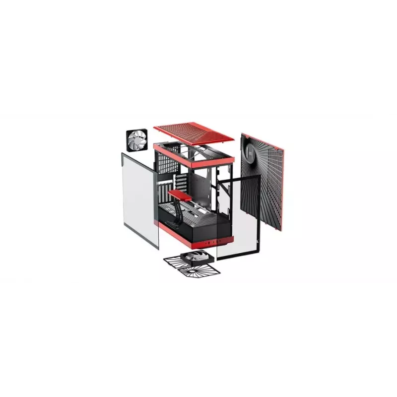 PC-kotelo HYTE Y40 Midi Tower musta, punainen