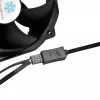 SilverStone SST-CPF05 PWM-tuulettimen nopeudenvähennyskaapeli, 10 cm, 2 kpl pakkaus, musta