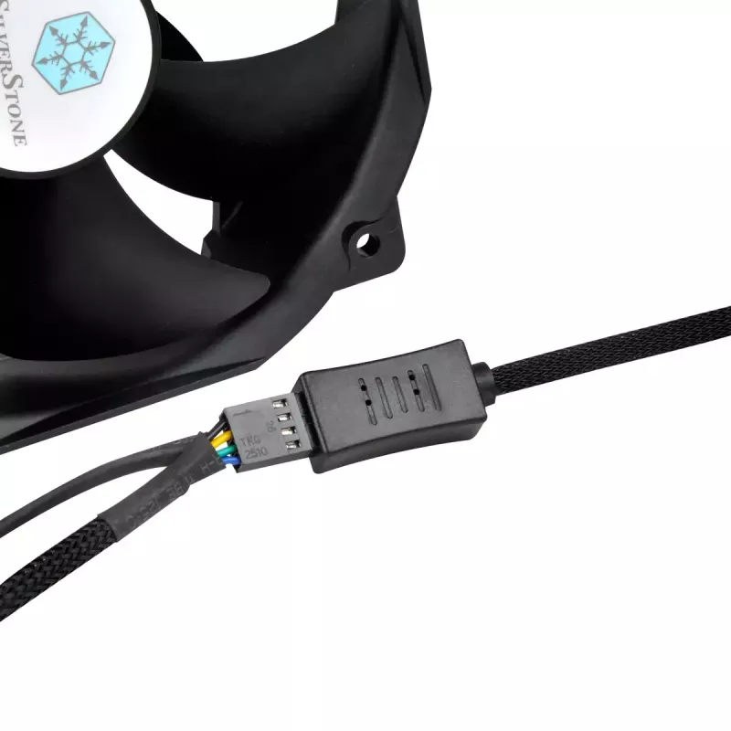 SilverStone SST-CPF05 PWM-tuulettimen nopeudenvähennyskaapeli, 10 cm, 2 kpl pakkaus, musta