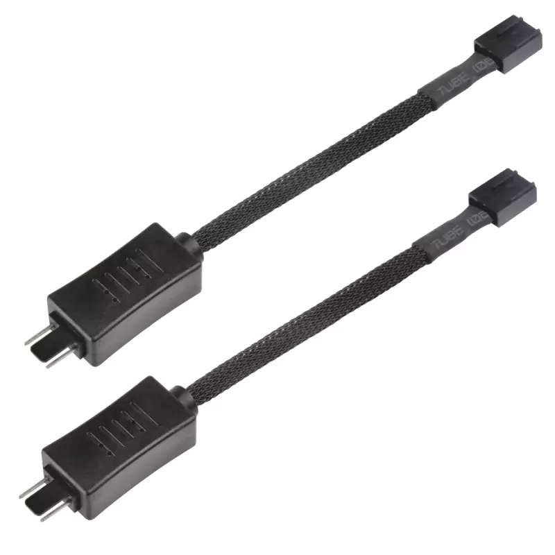 SilverStone SST-CPF05 PWM-tuulettimen nopeudenvähennyskaapeli, 10 cm, 2 kpl pakkaus, musta