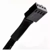 SilverStone SST-CPF05 PWM-tuulettimen nopeudenvähennyskaapeli, 10 cm, 2 kpl pakkaus, musta
