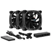 Aerocool ASTRO12PRO -sarja 3 tuuletinta PC 12 cm LED RGB tärinänvaimennus kaukosäädin
