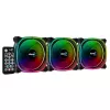 Aerocool ASTRO12PRO -sarja 3 tuuletinta PC 12 cm LED RGB tärinänvaimennus kaukosäädin