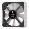 APNX FP2-120 PWM ARGB kotelotuuletin, 120 mm, 500–1800 rpm, 83,85 CFM, 34,8 dB, valkoinen