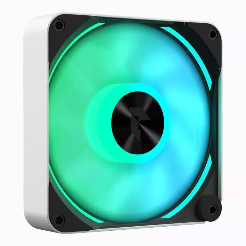 APNX FP2-120 PWM ARGB kotelotuuletin, 120 mm, 500–1800 rpm, 83,85 CFM, 34,8 dB, valkoinen