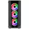 Aerocool PRISMBKV3 PC-kotelo ATX musta 4 tuuletinta ARGB etuosa sivusta karkaistua lasia