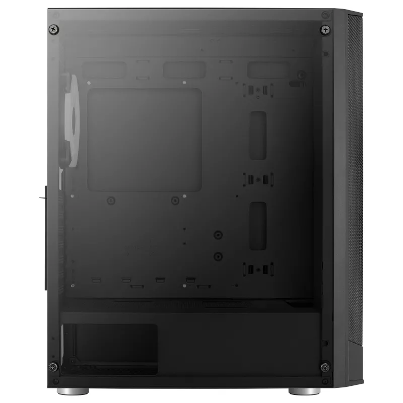 Aerocool PRISMBKV3 PC-kotelo ATX musta 4 tuuletinta ARGB etuosa sivusta karkaistua lasia