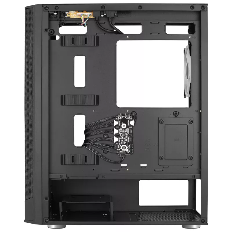 Aerocool PRISMBKV3 PC-kotelo ATX musta 4 tuuletinta ARGB etuosa sivusta karkaistua lasia