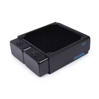 Alphacool 14472 jäähdytin messinki kupari ruostumaton teräs musta 124 mm