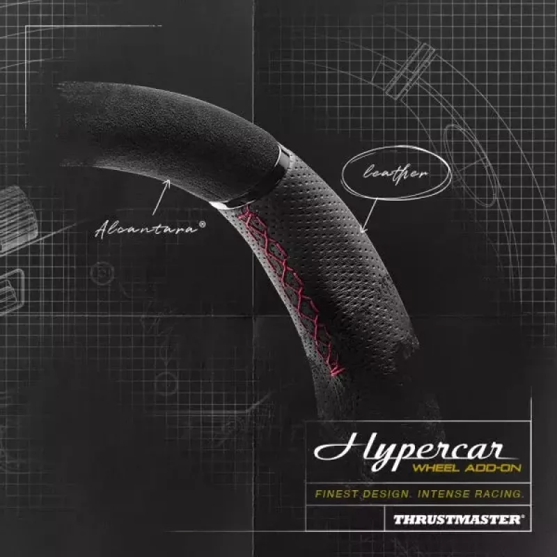 Thrustmaster Hypercar Wheel Add-On musta, hopea ohjauspyörä PC, PlayStation 4, PlayStation 5, Xbox, Xbox One