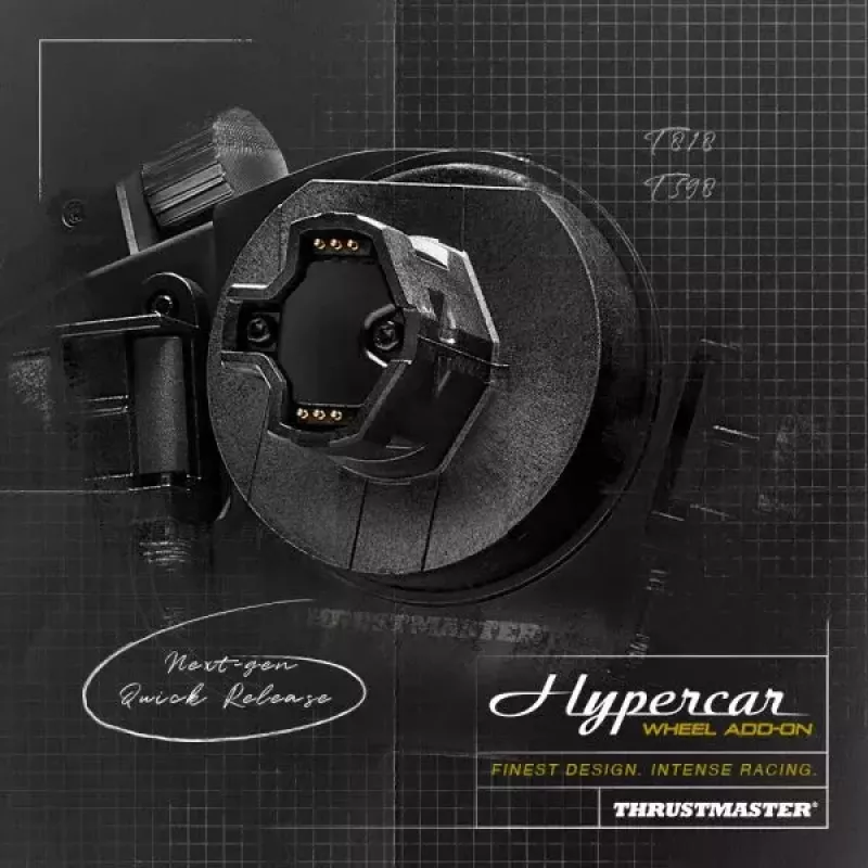 Thrustmaster Hypercar Wheel Add-On musta, hopea ohjauspyörä PC, PlayStation 4, PlayStation 5, Xbox, Xbox One