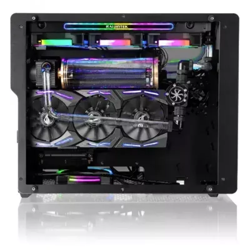 PC-kotelo RAIJINTEK Ophion M Evo ALS Midi Tower musta, läpinäkyvä