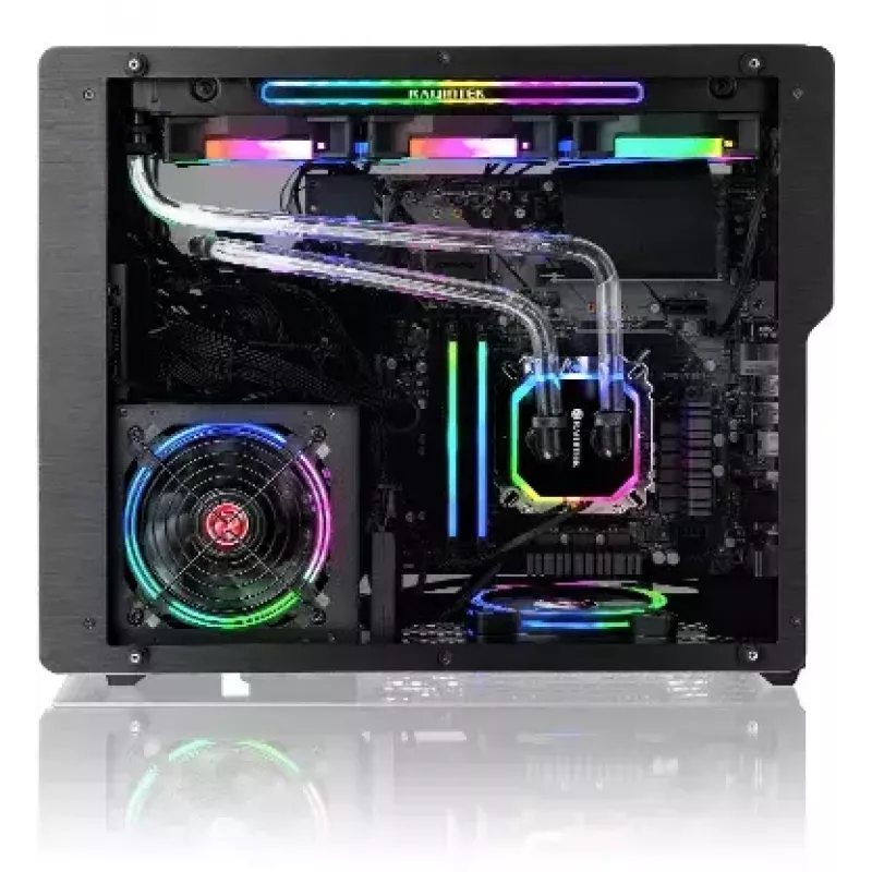 PC-kotelo RAIJINTEK Ophion M Evo ALS Midi Tower musta, läpinäkyvä