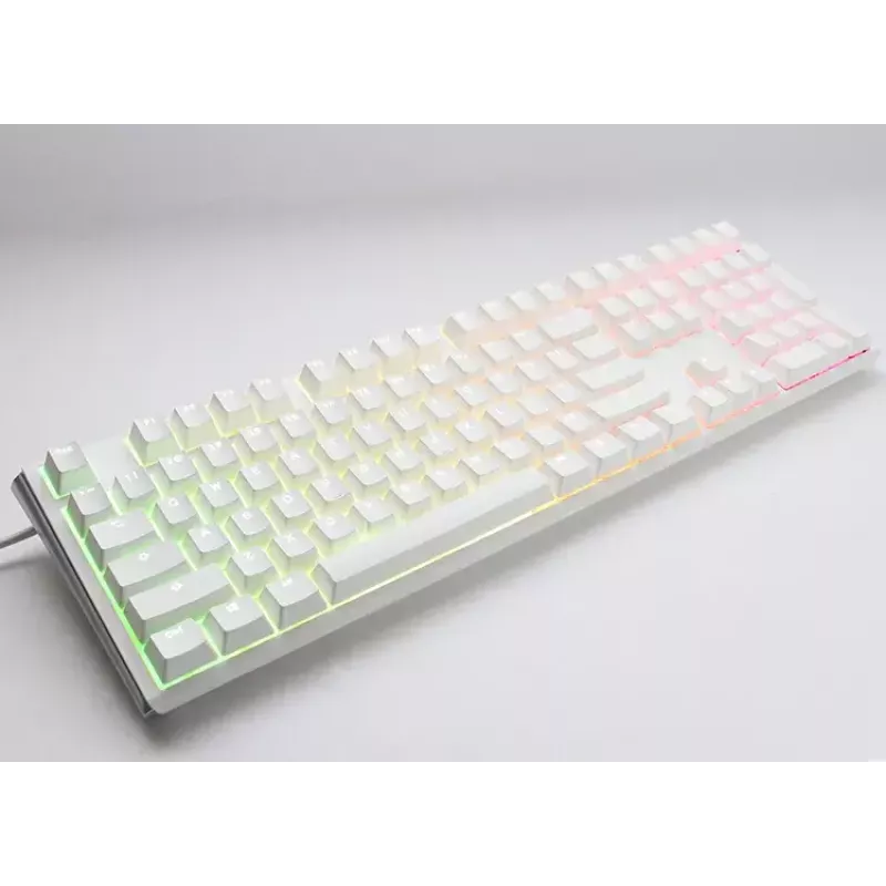Ducky One 3 Classic Pure White näppäimistö gaming USB saksa mekaaninen RGB