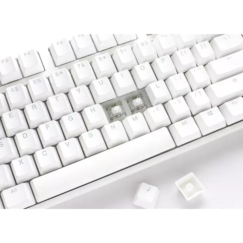 Ducky One 3 Classic Pure White TKL gaming-näppäimistö RGB LED MX-Clear