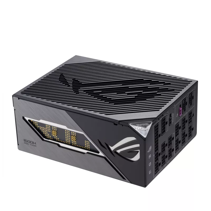 Virtalähde ASUS ROG THOR-1600T3-GAMING 1600 W, 80 PLUS Titanium, ATX 3.1, täysmodulaarinen, OLED-näyttö