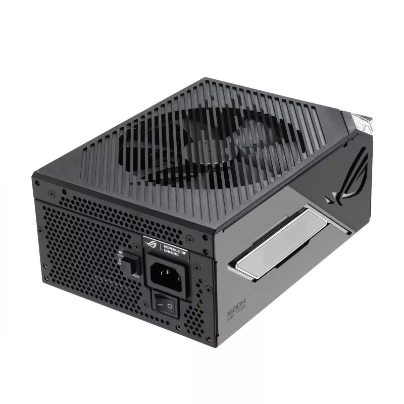 Virtalähde ASUS ROG THOR-1600T3-GAMING 1600 W, 80 PLUS Titanium, ATX 3.1, täysmodulaarinen, OLED-näyttö