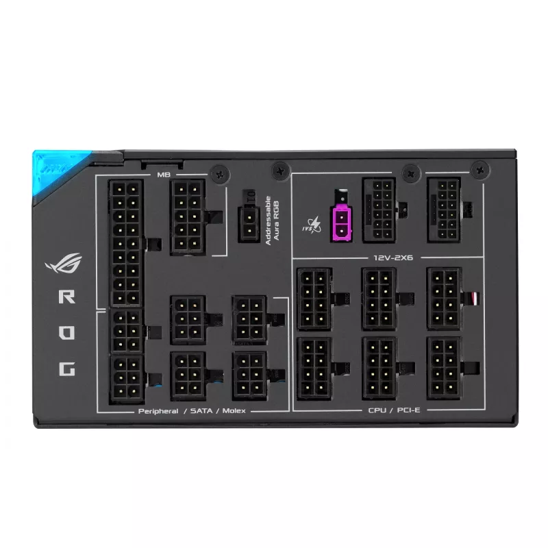Virtalähde ASUS ROG THOR-1600T3-GAMING 1600 W, 80 PLUS Titanium, ATX 3.1, täysmodulaarinen, OLED-näyttö