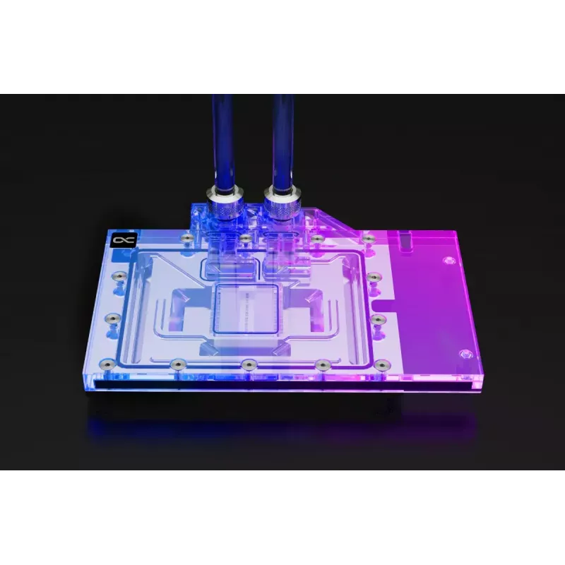 Vesiblokki + taustalevy Alphacool 13456 akryyli alumiini musta hopea läpinäkyvä