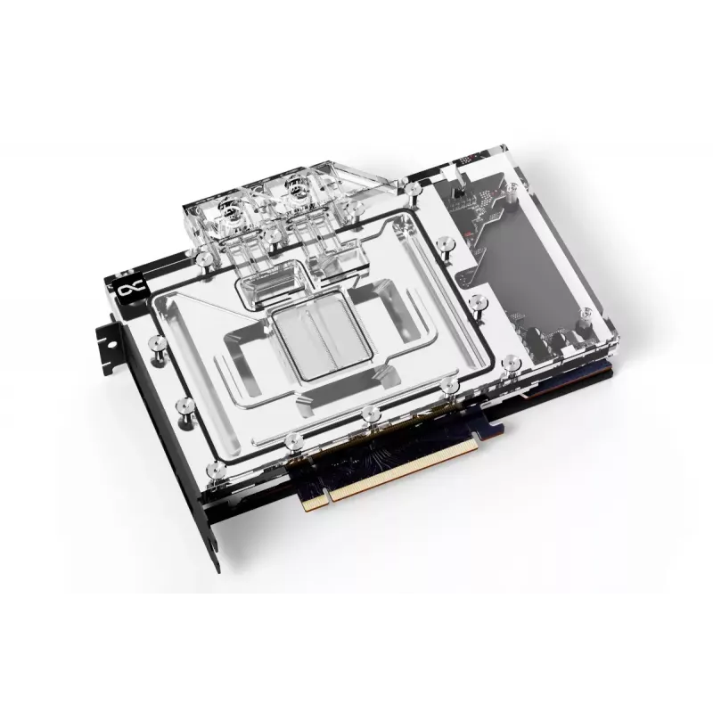 Vesiblokki + taustalevy Alphacool 13456 akryyli alumiini musta hopea läpinäkyvä