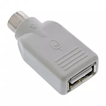 InLine USB-sovitin USB A naaras / PS/2 uros, PS/2 uros, USB A, beige