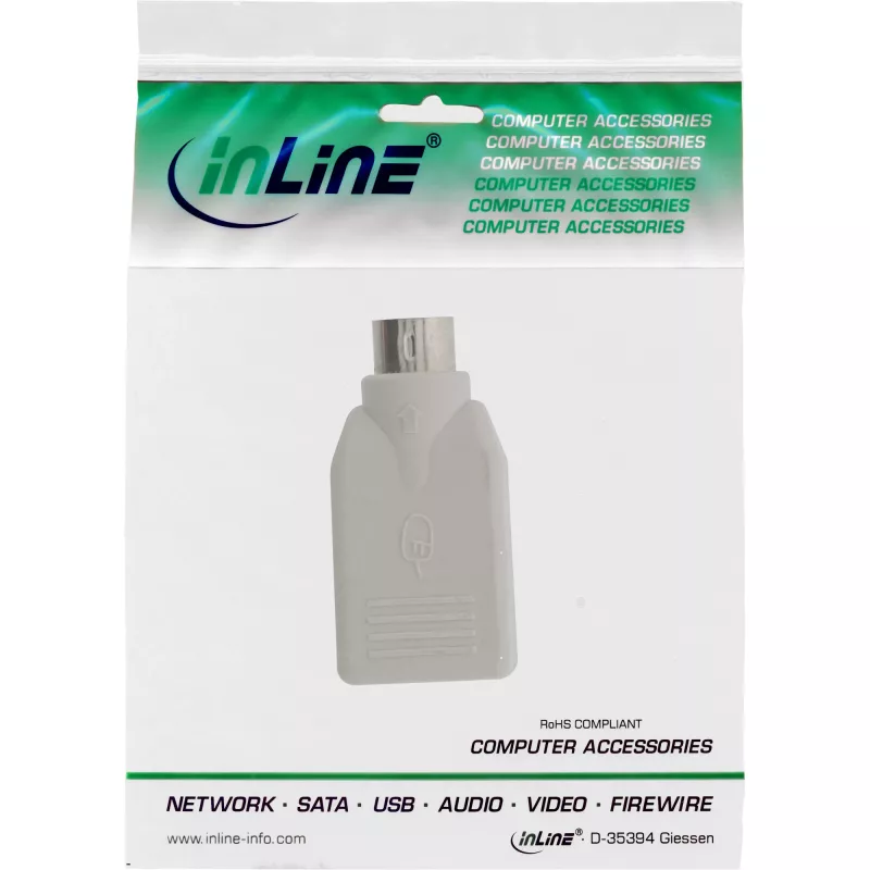 InLine USB-sovitin USB A naaras / PS/2 uros, PS/2 uros, USB A, beige