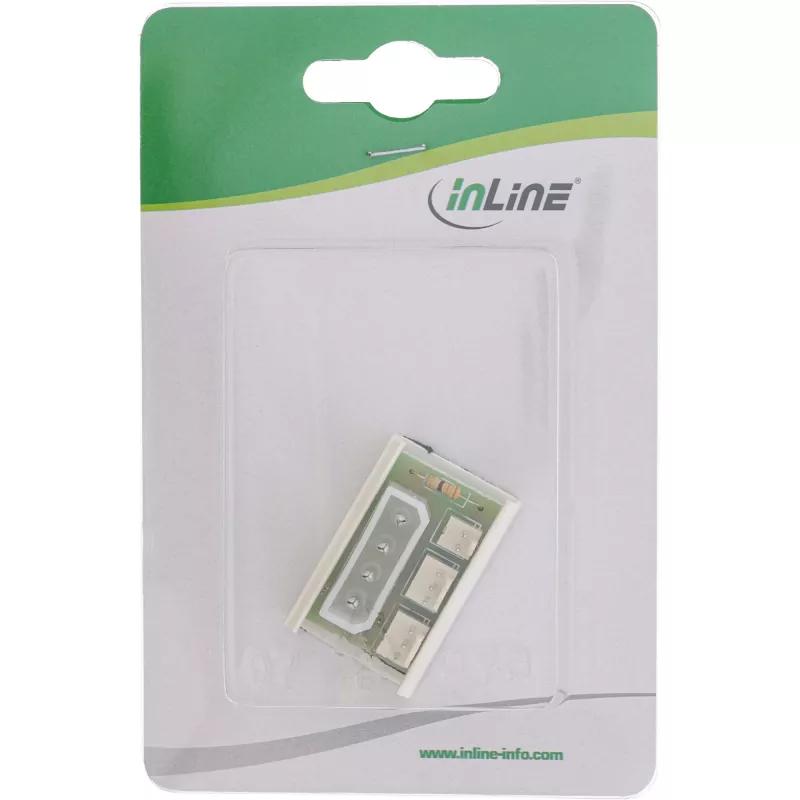 InLine PC-tuulettimen Multi Power Port -sovitin Molex 5,25 tuumaa 2x tuuletinliitäntään