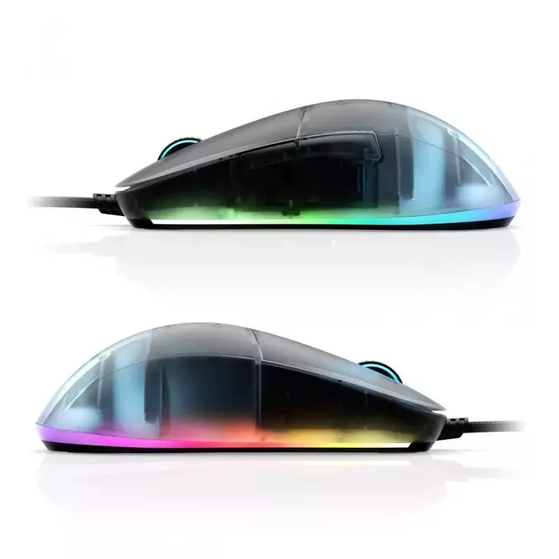 Pelihiiri Endgame Gear EGG-XM1RGB-DF — optinen oikeakätisille, USB Type-A, 16000 DPI, 6 painiketta, läpinäkyvä