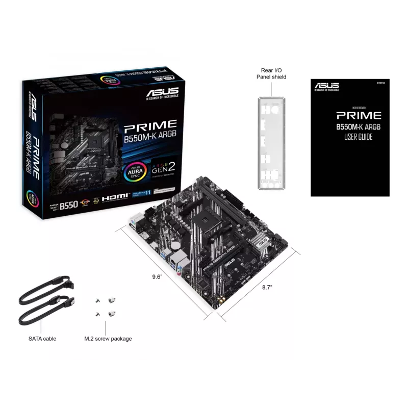 ASUS PRIME B550M-K ARGB AMD B550 kanta AM4 micro ATX