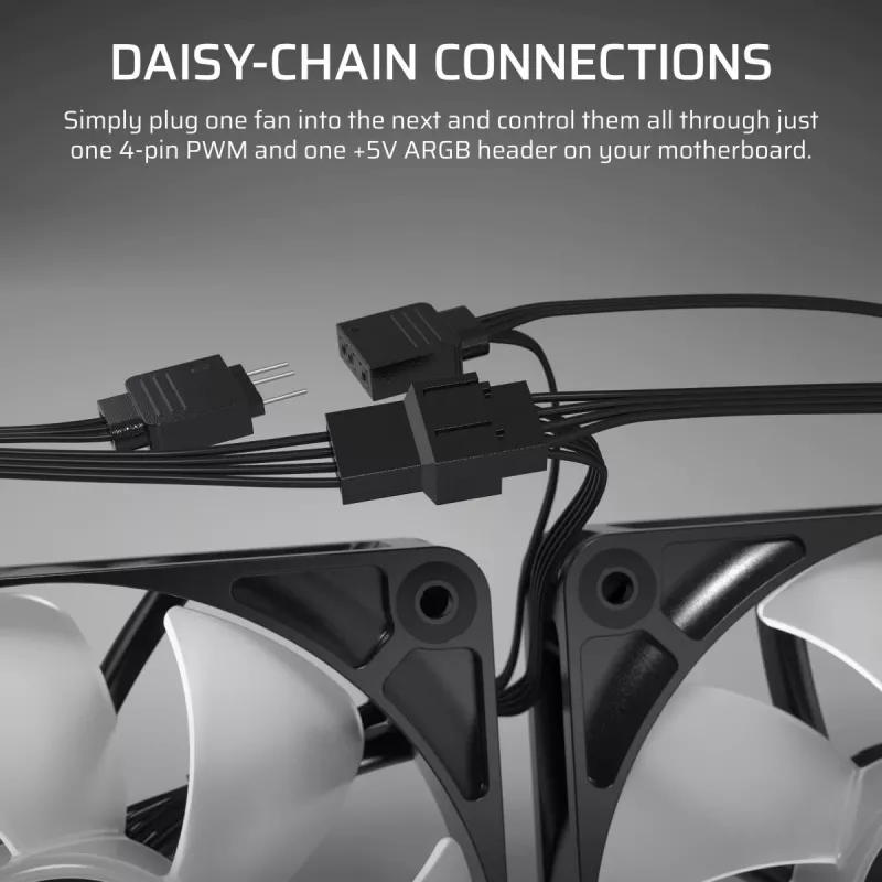 CORSAIR ArGB-tuuletin – RS ARGB Series 120 120 mm kolmen pakkaus
