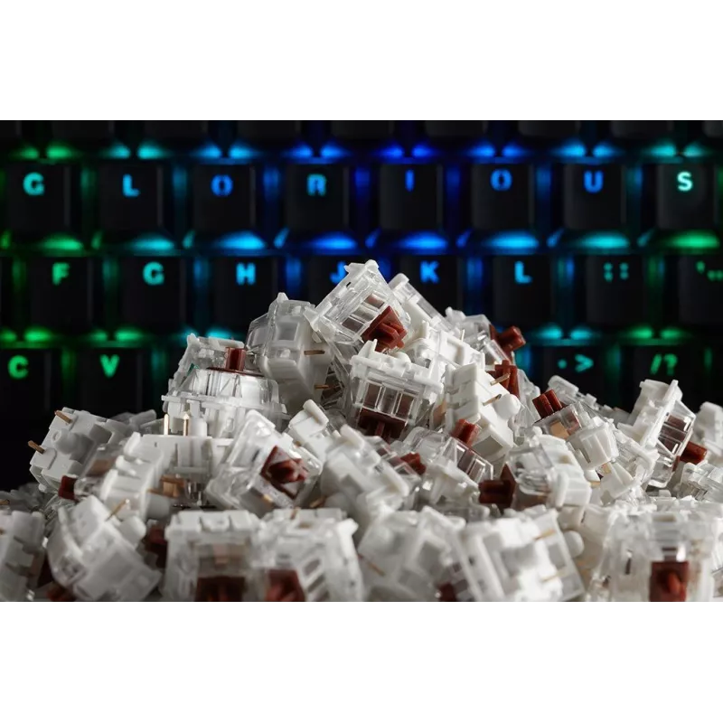 Mekaaniset kytkimet GLORIOUS Gateron Brown – 120 kpl, ruskea, lineaarinen hiljainen