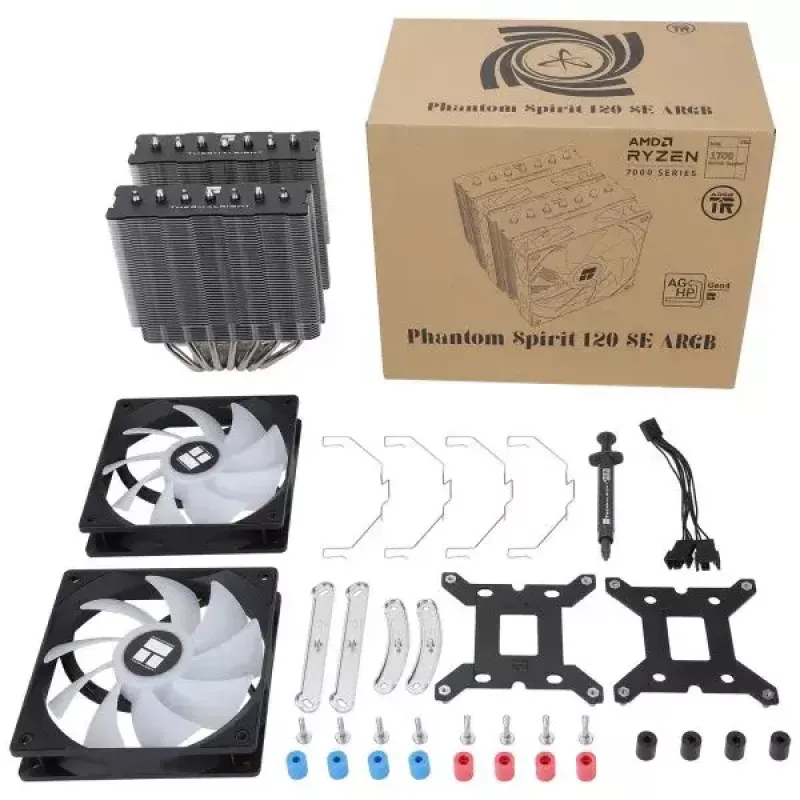 Ilmajäähdytin Thermalright Phantom Spirit 120 SE ARGB 12 cm musta