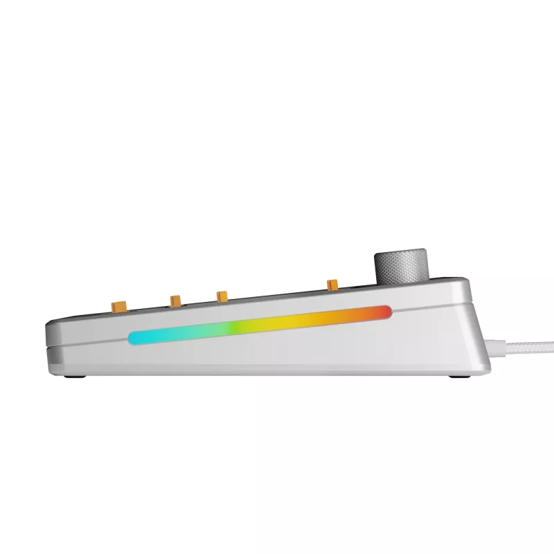 Glorious Gaming GMMK 3 PRO 75% Barebones Wired Silver - US, 75%, johdollinen, USB, RGB LED, hopea