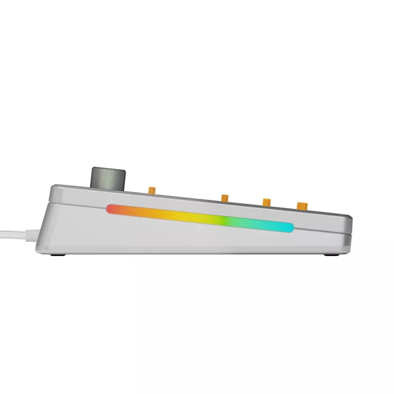 Glorious Gaming GMMK 3 PRO 75% Barebones Wired Silver - US, 75%, johdollinen, USB, RGB LED, hopea