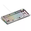 Glorious Gaming GMMK 3 PRO 75% Barebones Wired Silver - US, 75%, johdollinen, USB, RGB LED, hopea